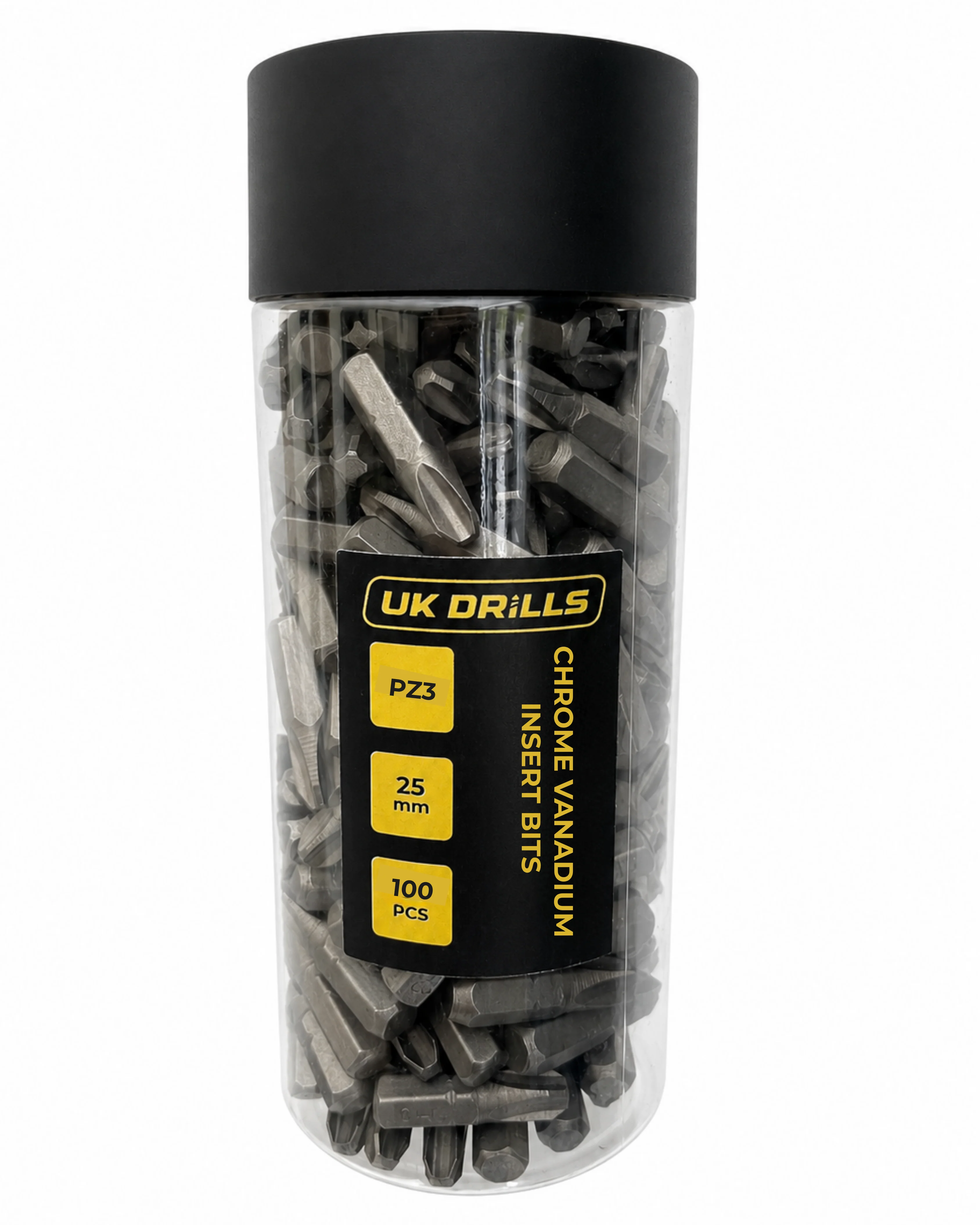 Chrome Vanadium Insert Bits Pozi 100 Pack